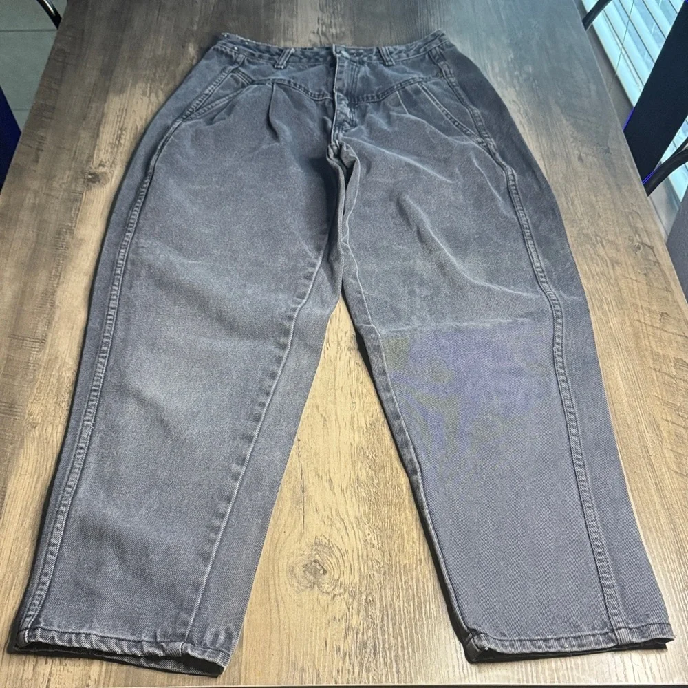 Vintage Manisha Bareback Gray High Rise Straight Leg Wedgie Women's Jeans - Picture 2 of 5